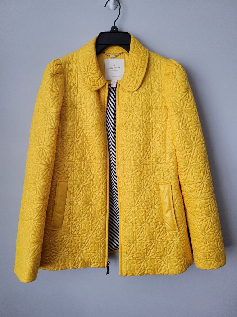 Kate Spade Quilted Yellow Jacket